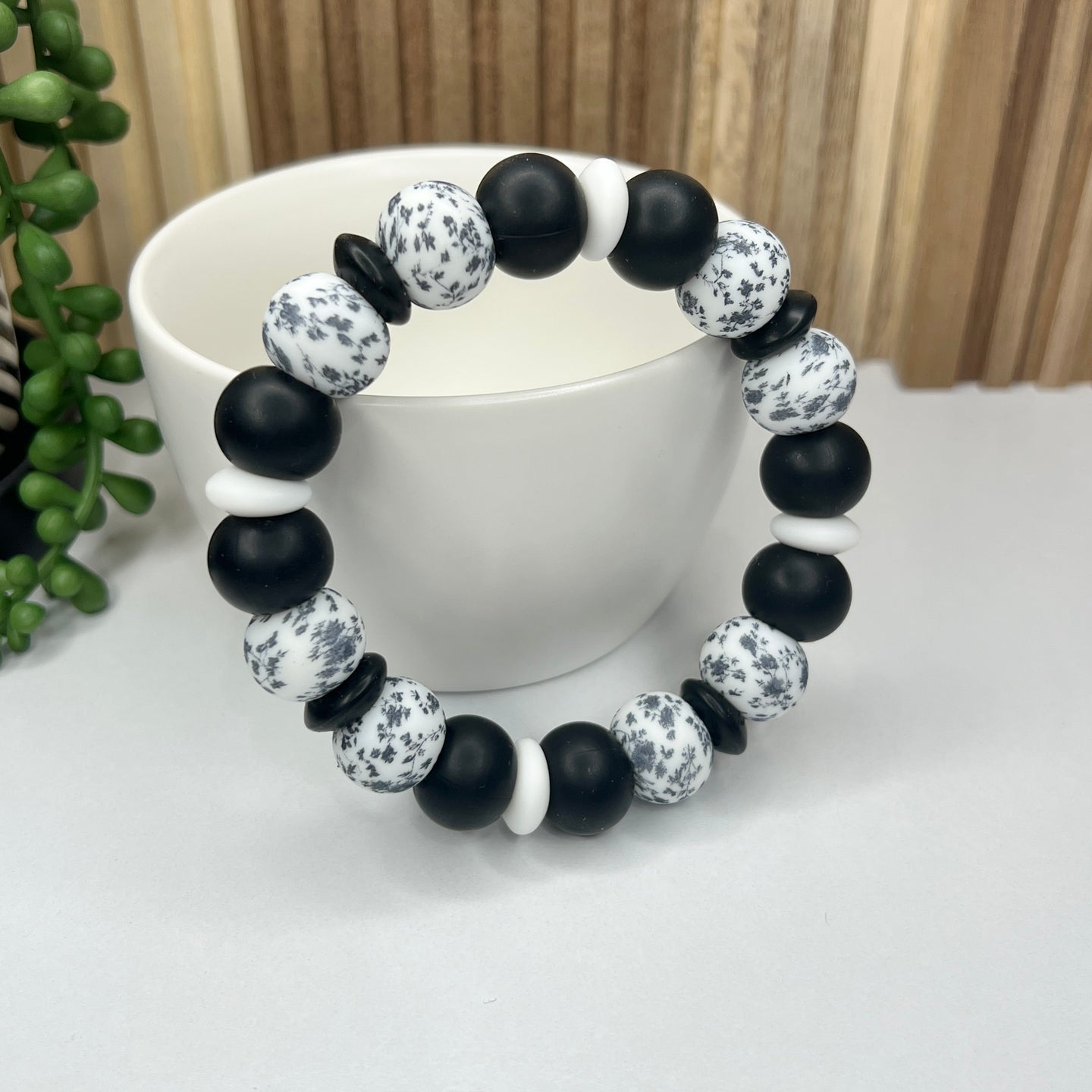 Black Floral Freezer Ring